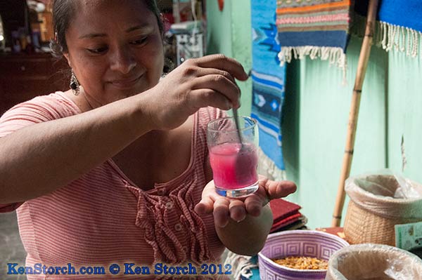 Mixing the dyes